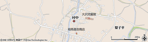 青森県弘前市大沢（村中）周辺の地図