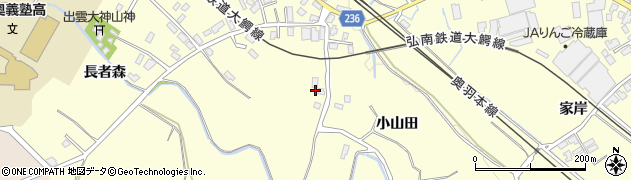 青森県弘前市石川小山田59周辺の地図