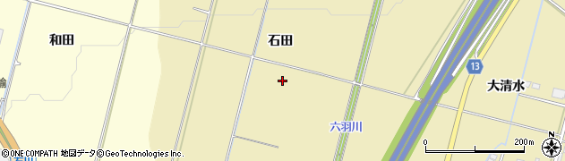 青森県弘前市乳井石田周辺の地図