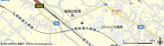 青森県弘前市石川（西舘下）周辺の地図