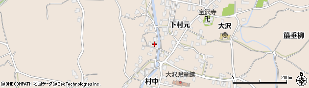 青森県弘前市大沢下村元12周辺の地図