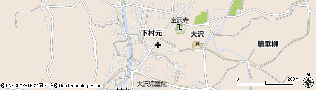 青森県弘前市大沢下村元108周辺の地図
