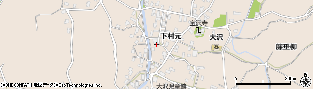 青森県弘前市大沢下村元64周辺の地図