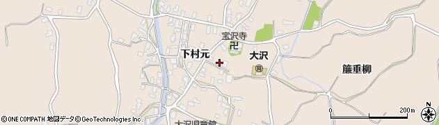 青森県弘前市大沢下村元112周辺の地図