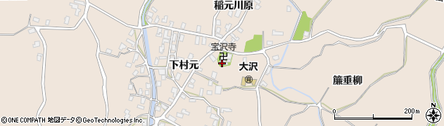 青森県弘前市大沢下村元126周辺の地図