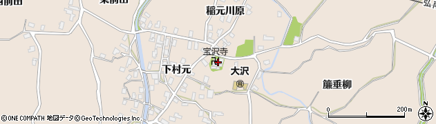 青森県弘前市大沢下村元118周辺の地図