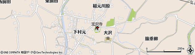 宝沢寺周辺の地図