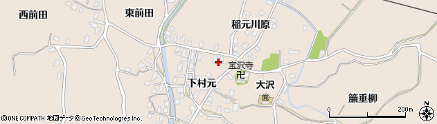 青森県弘前市大沢下村元115周辺の地図