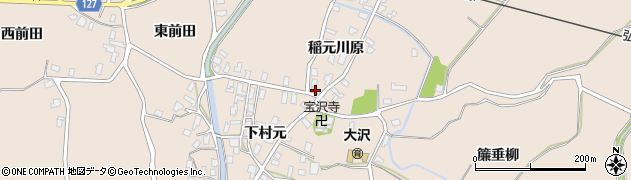 青森県弘前市大沢下村元54周辺の地図