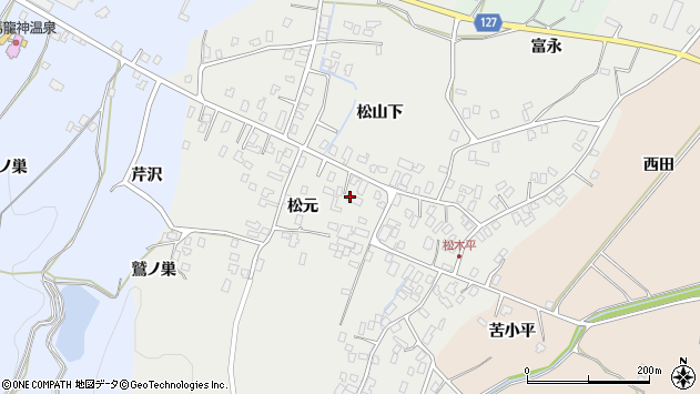 〒036-8126 青森県弘前市松木平の地図