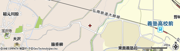 青森県弘前市大沢苦り沢周辺の地図