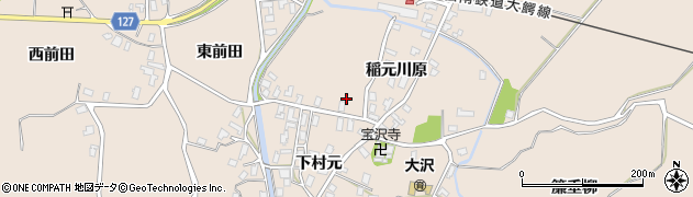 青森県弘前市大沢下村元56周辺の地図
