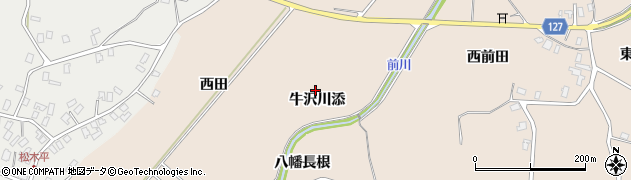 青森県弘前市大沢（牛沢川添）周辺の地図