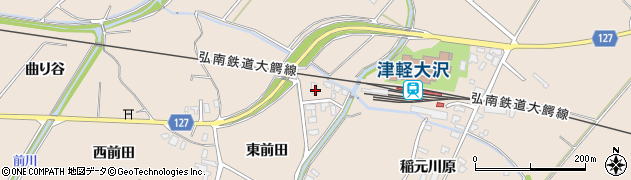 青森県弘前市大沢東前田60周辺の地図