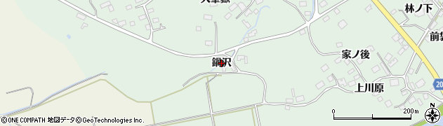 青森県五戸町（三戸郡）上市川（鍋沢）周辺の地図
