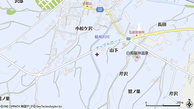 〒036-8127 青森県弘前市小栗山の地図