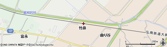 青森県弘前市大沢（竹鼻）周辺の地図