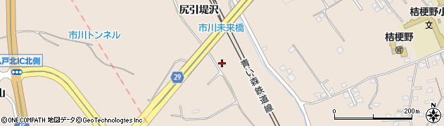 青森県八戸市市川町（尻引堤沢）周辺の地図