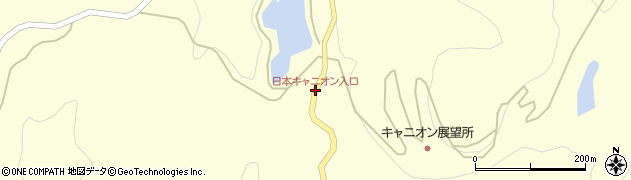 日本キャニオン入口周辺の地図