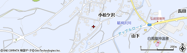 青森県弘前市小栗山小松ケ沢14周辺の地図