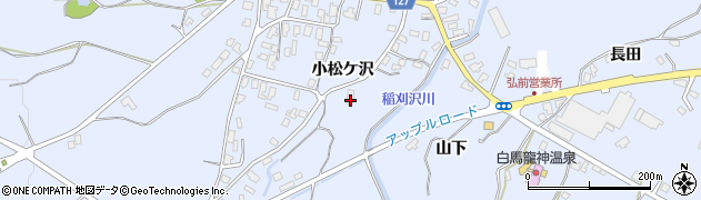 青森県弘前市小栗山小松ケ沢75周辺の地図