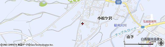 青森県弘前市小栗山小松ケ沢3周辺の地図