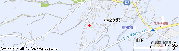 青森県弘前市小栗山小松ケ沢4周辺の地図