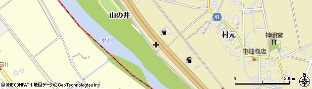 青森県平川市岩館（山の井）周辺の地図