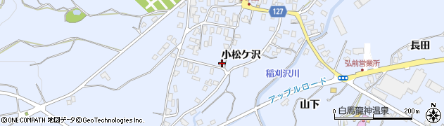 青森県弘前市小栗山小松ケ沢9周辺の地図