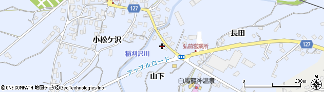 青森県弘前市小栗山小松ケ沢108周辺の地図
