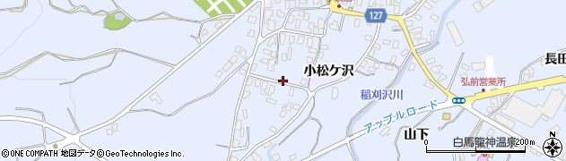 青森県弘前市小栗山小松ケ沢7周辺の地図