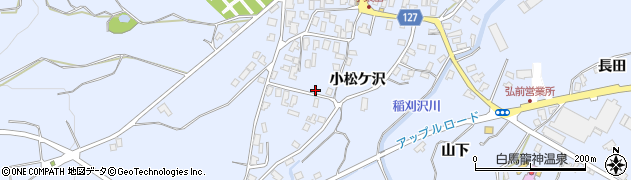 青森県弘前市小栗山小松ケ沢8周辺の地図