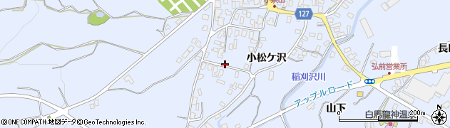 青森県弘前市小栗山小松ケ沢217周辺の地図