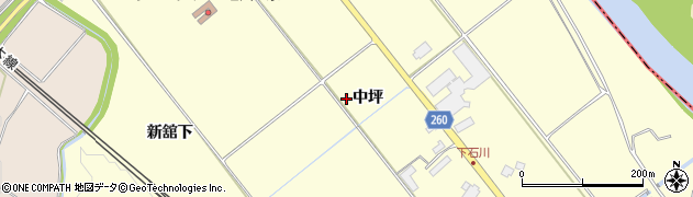 青森県弘前市石川（中坪）周辺の地図