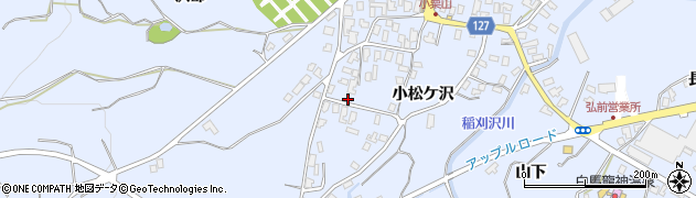 青森県弘前市小栗山小松ケ沢222周辺の地図