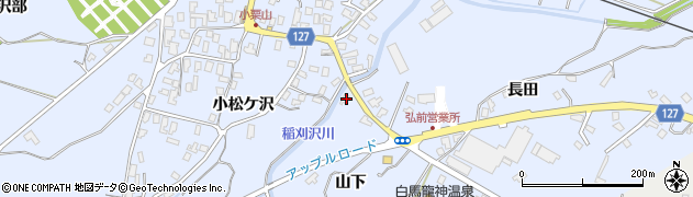 青森県弘前市小栗山小松ケ沢107周辺の地図
