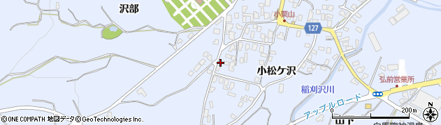 青森県弘前市小栗山小松ケ沢2周辺の地図