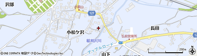 青森県弘前市小栗山小松ケ沢116周辺の地図