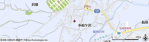 青森県弘前市小栗山小松ケ沢215周辺の地図
