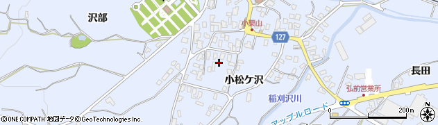 青森県弘前市小栗山小松ケ沢210周辺の地図