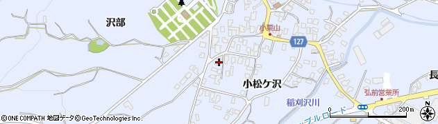 青森県弘前市小栗山小松ケ沢220周辺の地図