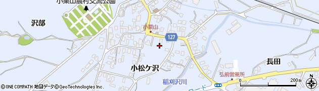 青森県弘前市小栗山小松ケ沢150周辺の地図