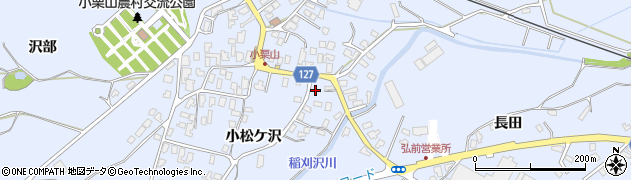 青森県弘前市小栗山小松ケ沢133周辺の地図