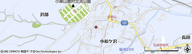 青森県弘前市小栗山小松ケ沢203周辺の地図