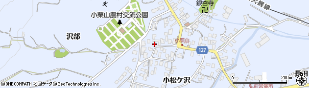 青森県弘前市小栗山小松ケ沢197周辺の地図