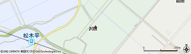 青森県弘前市清水森沢田周辺の地図