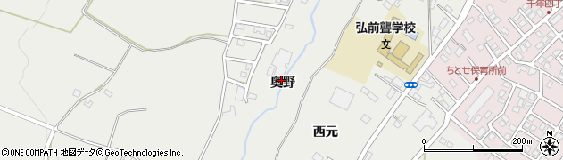 青森県弘前市原ケ平（奥野）周辺の地図
