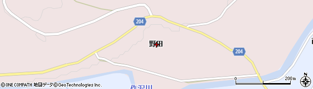 青森県弘前市大助野田周辺の地図