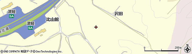 青森県平川市沖館（沢田）周辺の地図