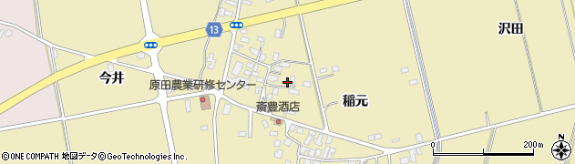 青森県平川市原田周辺の地図
